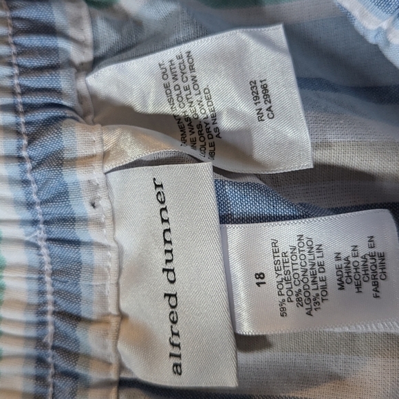 New with Tags Alfred Dunner Blue & White Stripe Classic Fit Capri Size 18 - Picture 4 of 5